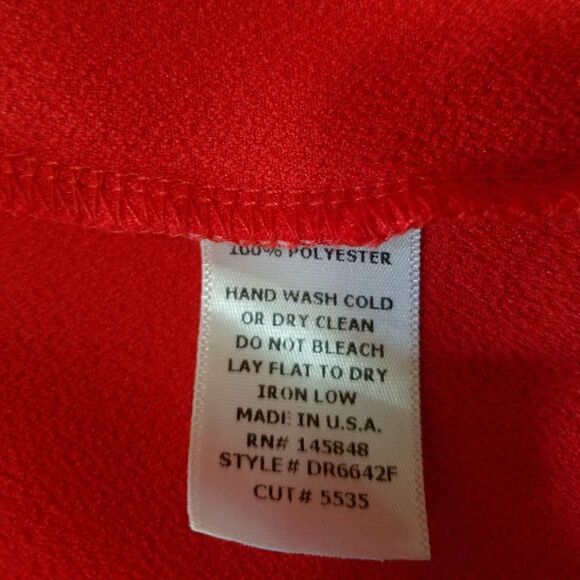 Alya Red Scallop Dress with Spagetti Straps size Medium - Picture 5 of 9